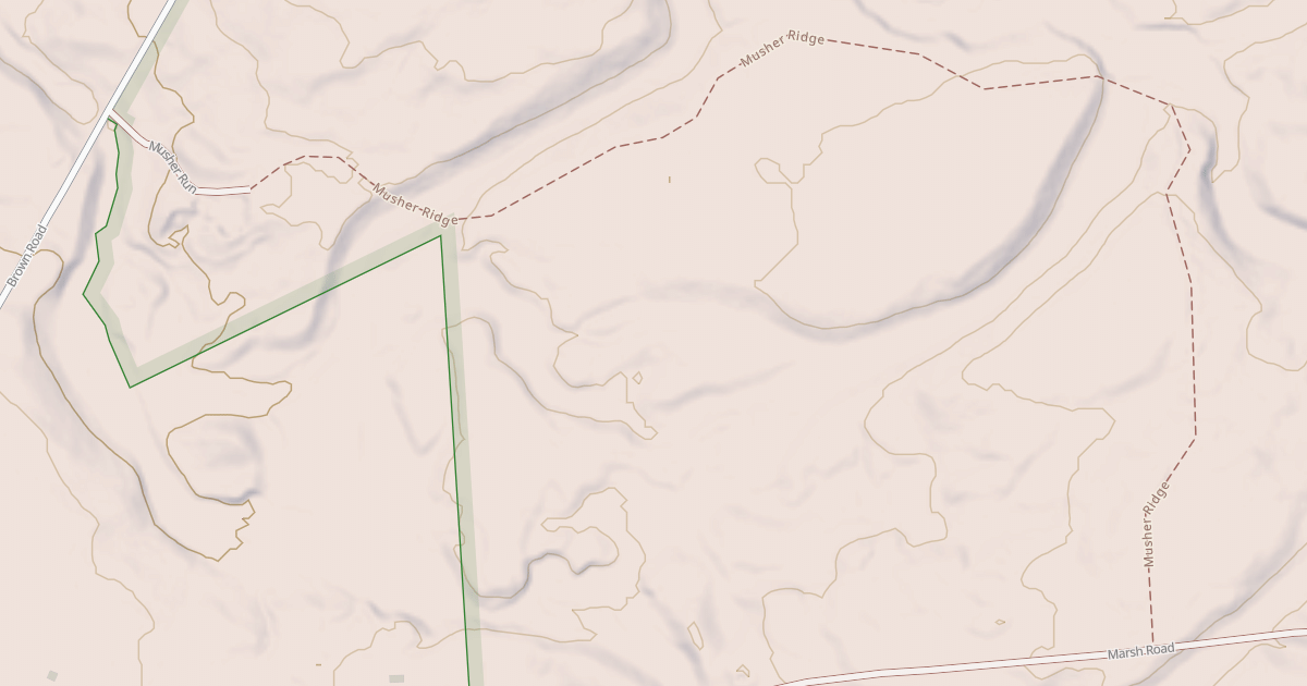 Map preview of Musher Ridge Trail