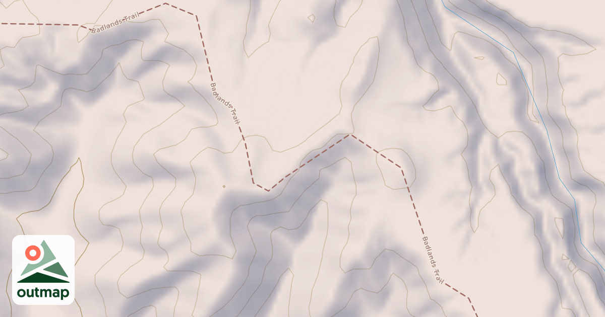 Map of Badlands Trail