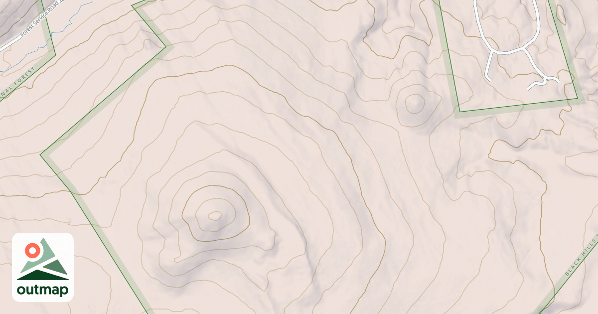 Map of CUSTER PEAK BR 1D