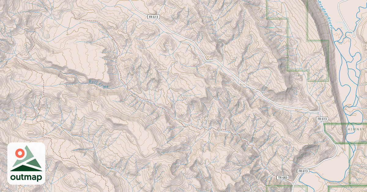 Map of LITTLE BULL CREEK