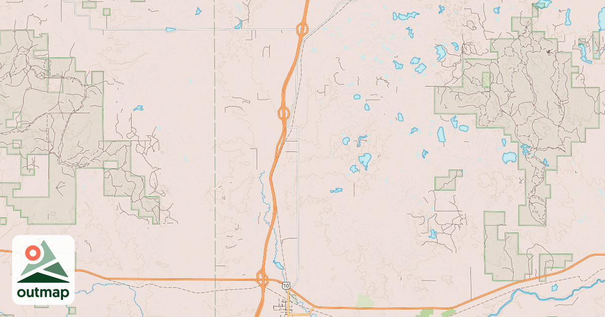 Map of Fred Meijer White Pine Trail State Park in Osceola