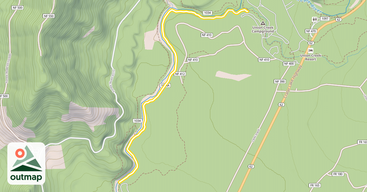Map of Rogue Gorge Trail