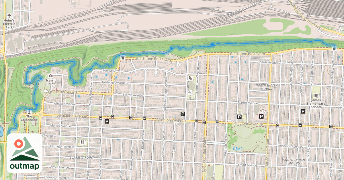 Map of Indian Mound Trail