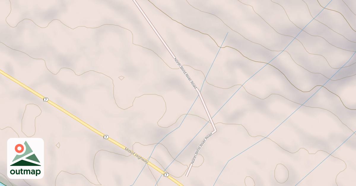 Map of NORTH BLIND RIVER