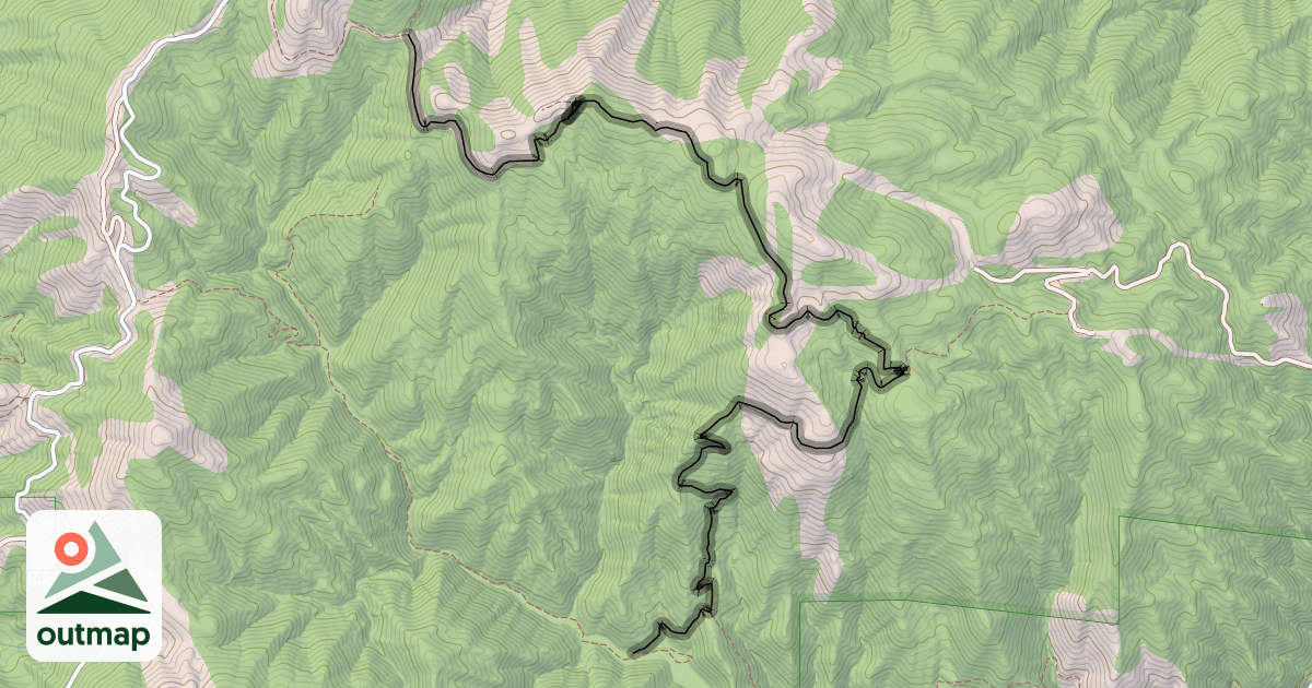 Map of Gardiner Peak Trail 155