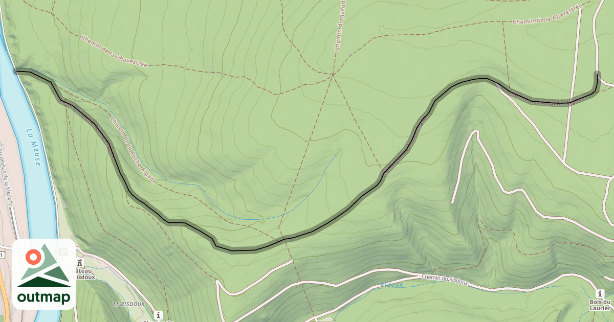 Map of Chemin de la Roche Algade