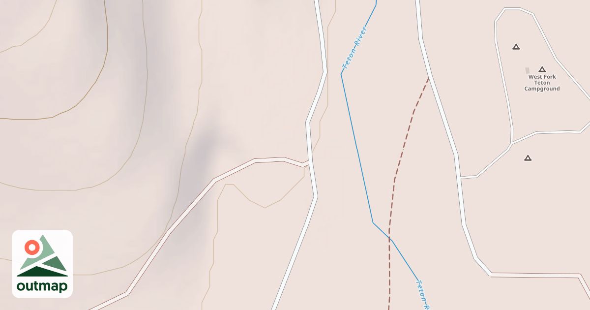 Map of WEST FORK TETON RIVER