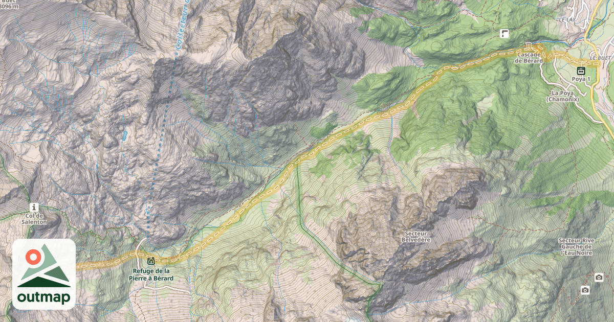 Map of Col Crochues-Cochon — Le Buet