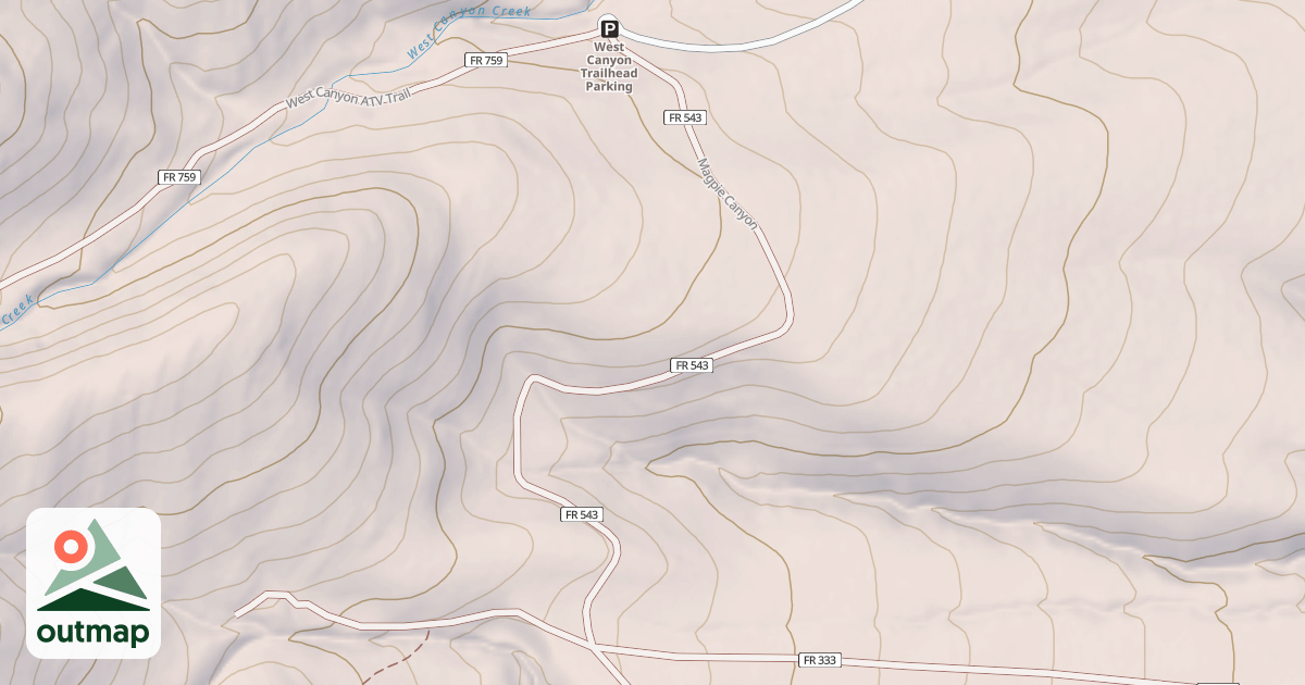 Map of MAGPIE CANYON