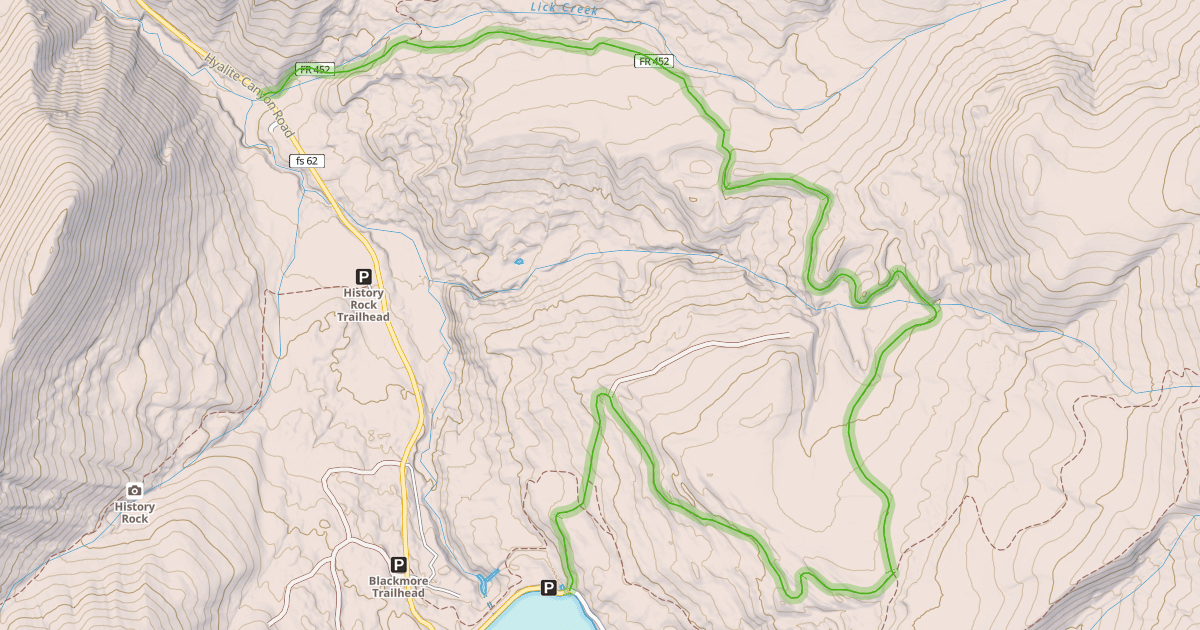 Map preview of Lower Wildhorse Lick Trail
