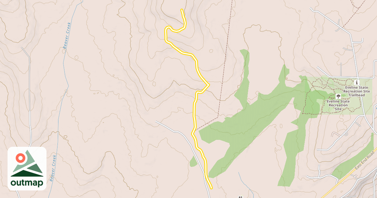 Map of Wolf Ridge Access Trail
