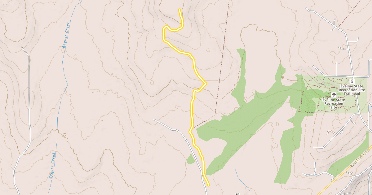 Map preview of Wolf Ridge Access Trail