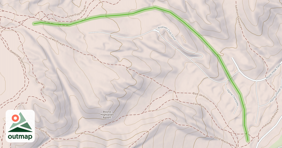 Map of North Peak Pass