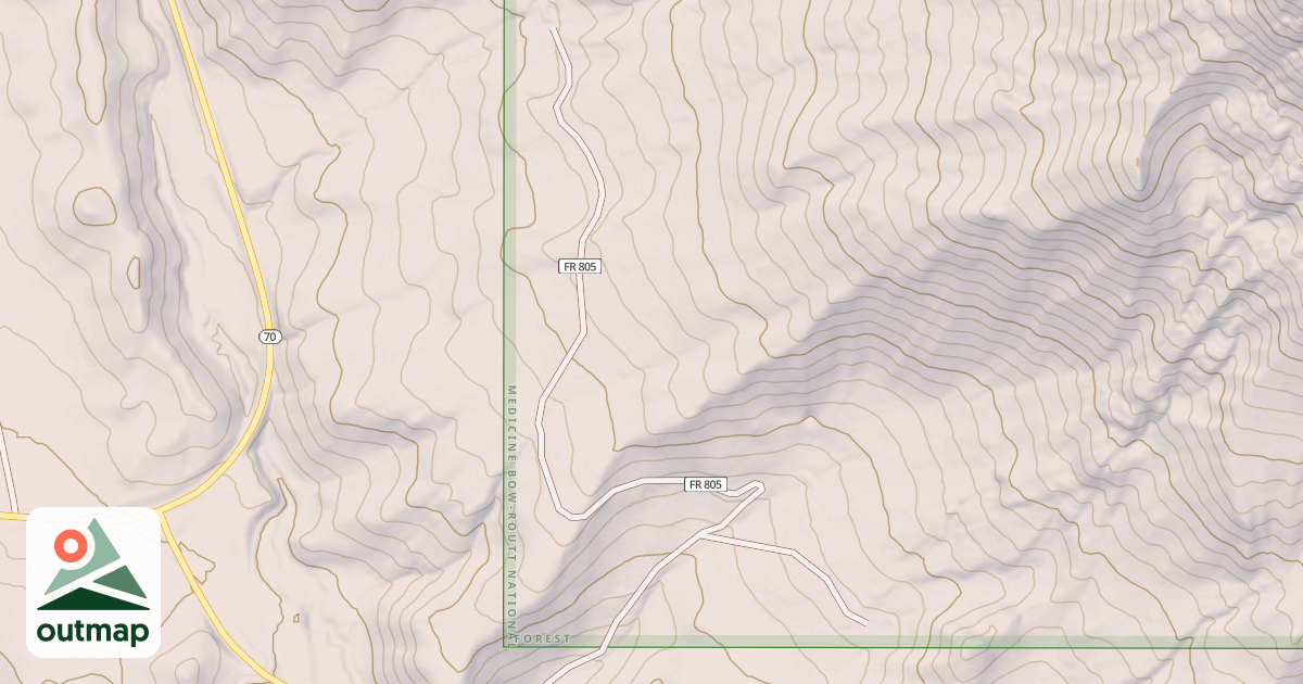 Map of BATTLE MOUNTAIN