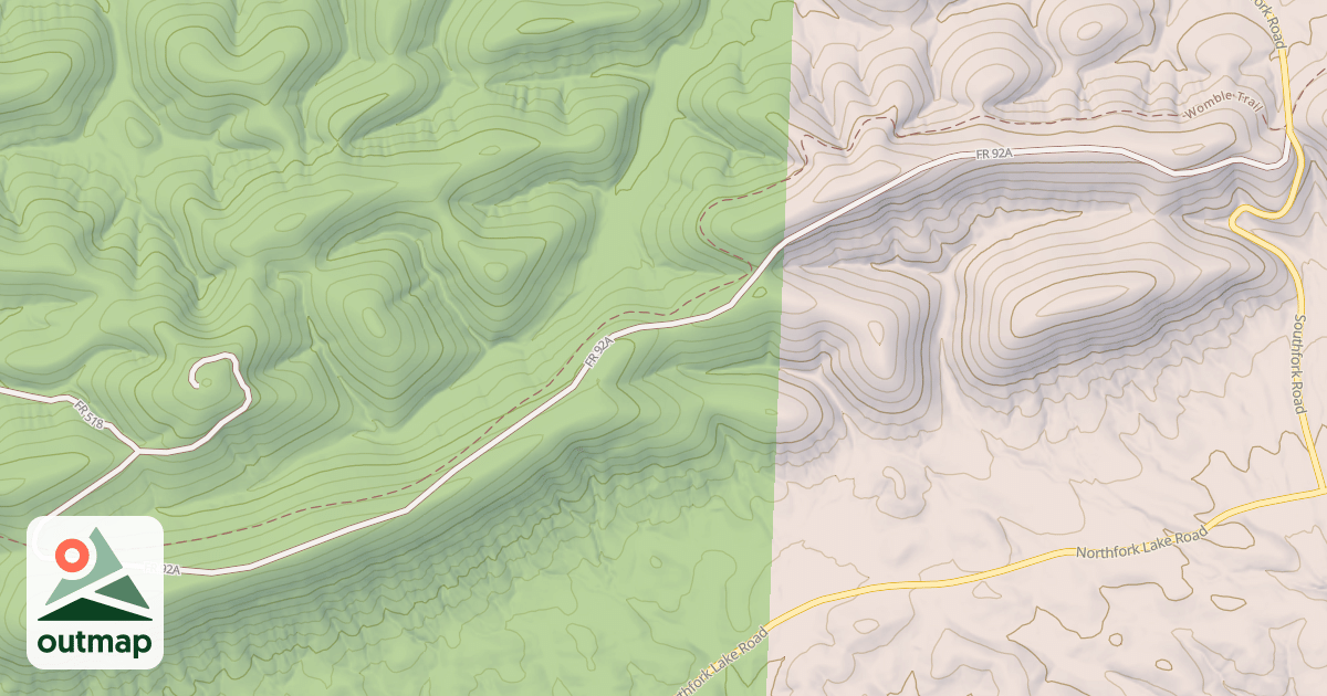 Map of GASTON MOUNTAIN