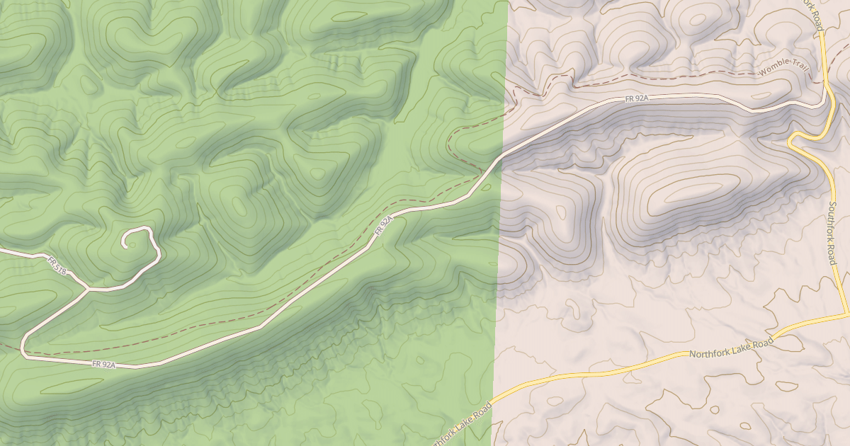 Map preview of GASTON MOUNTAIN