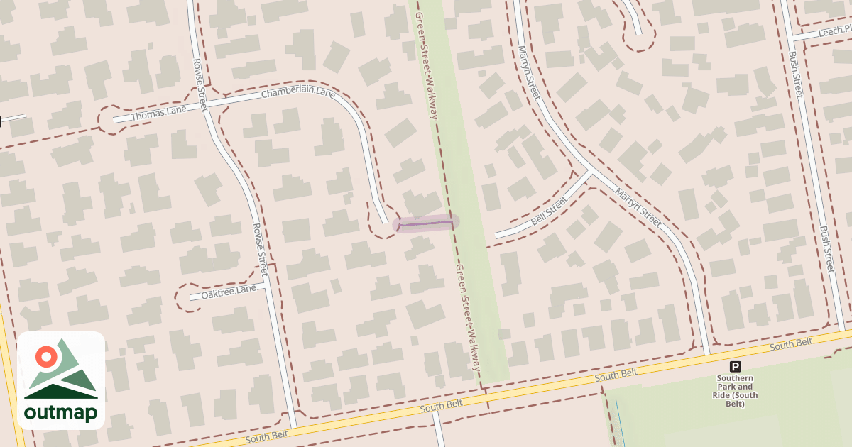 Map of Green Street Walkway