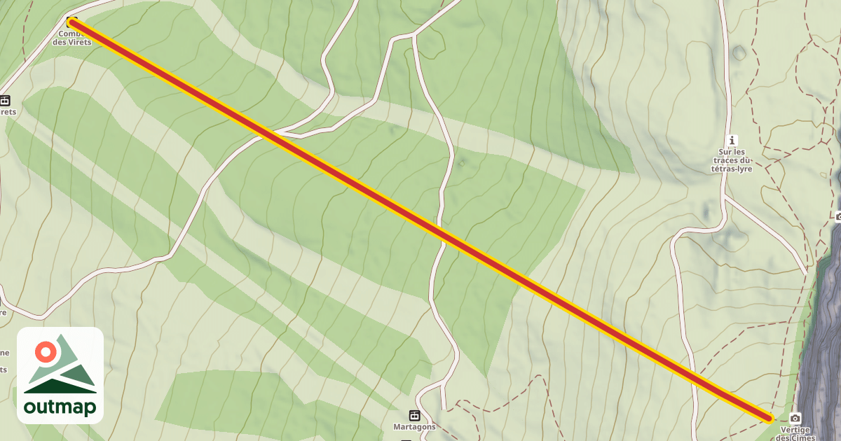 Map of Combe des Virets