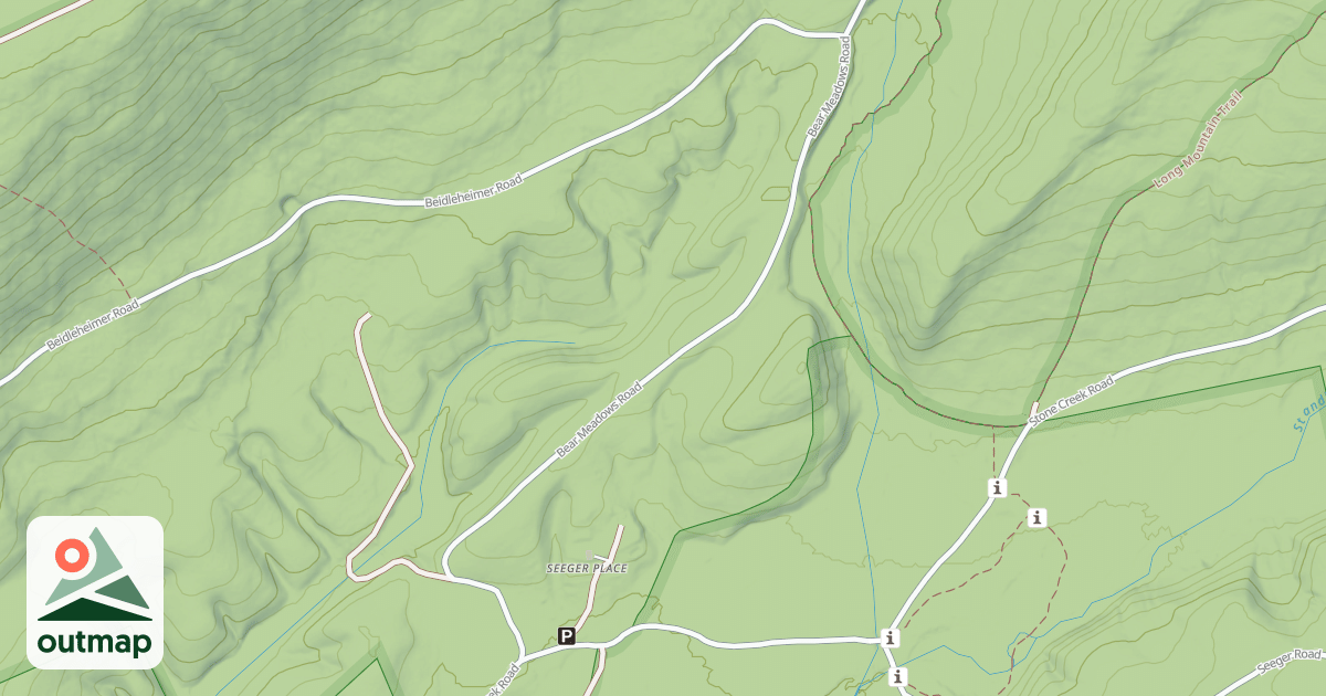 Map of Rothrock State Forest Seven Mountains Snowmobile Trails