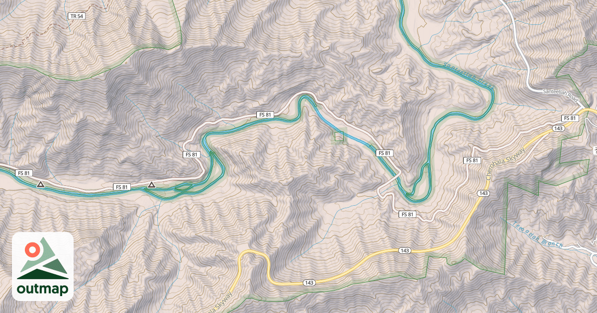 Map of UPPER SANTEETLAH