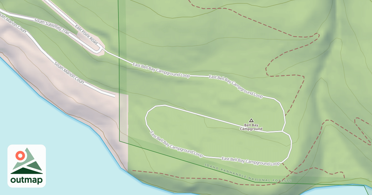 Map of BELL  BAY CAMPGROUND