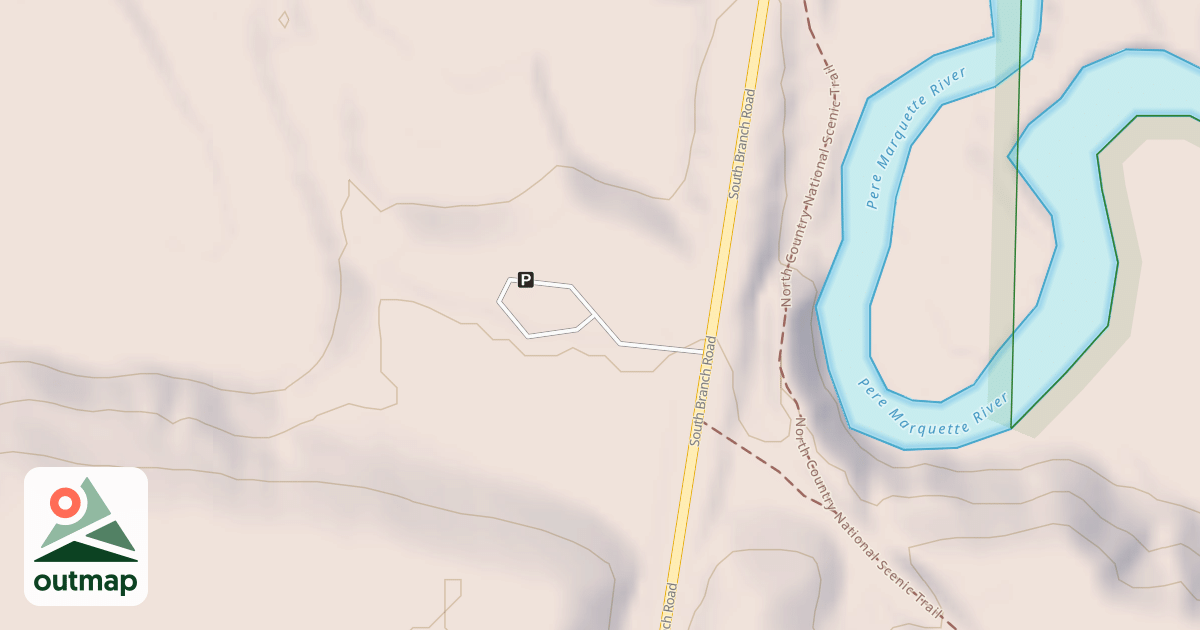 Map of UPPER BRANCH BRIDGE OVERFLOW
