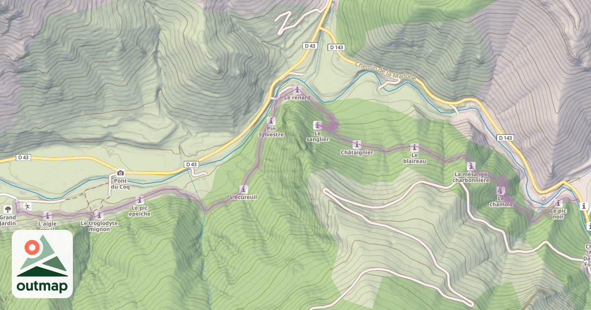Map of Sentier d'Interprétation