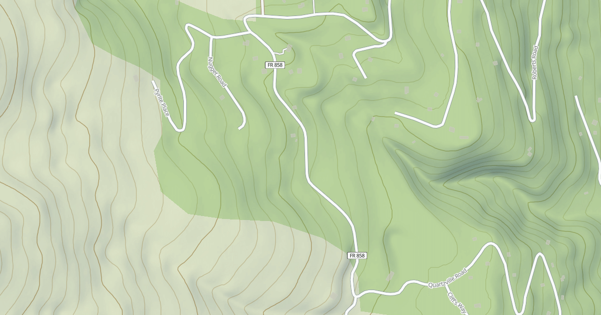 Map preview of QUARTZVILLE