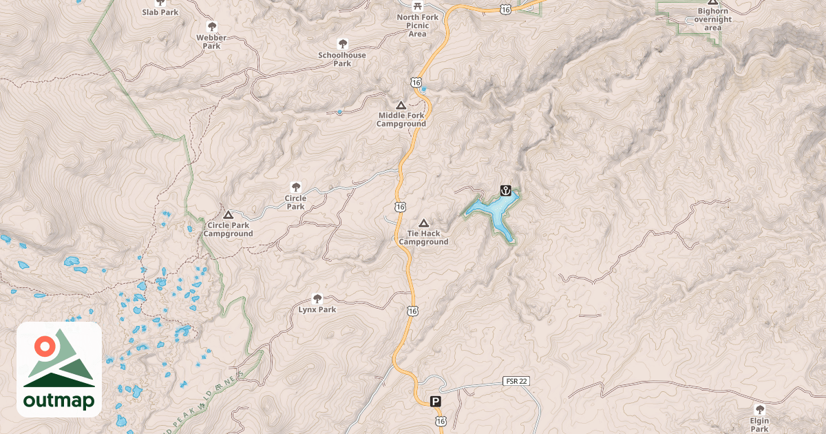 Map of USFS Motor Vehicle Use Map Trails 5886