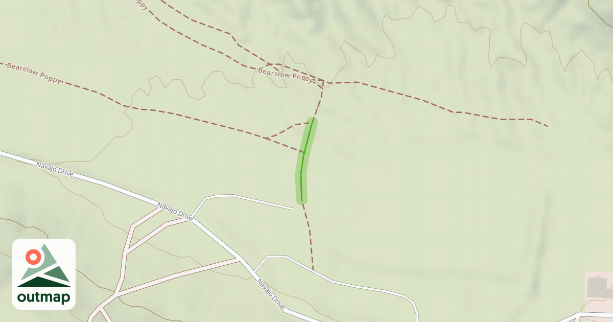 Map of Bearclaw Poppy Trail Access