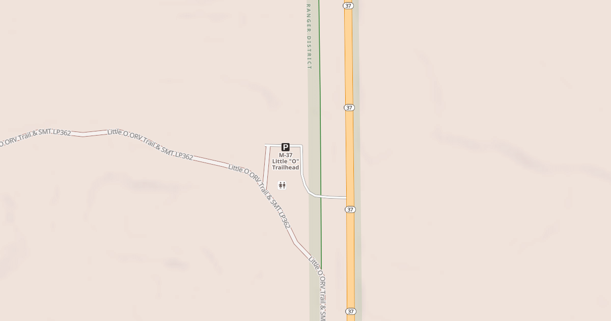 Map preview of M-37 LITTLE O ORV TRAILHEAD
