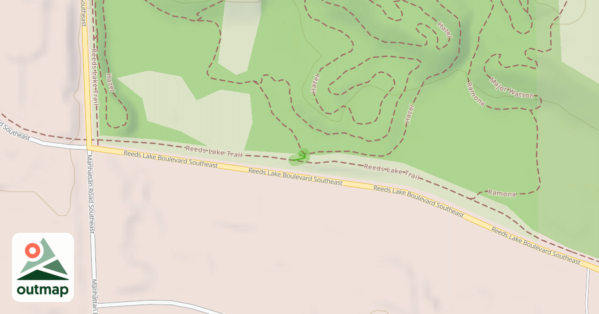 Map of Hazel (Reeds Lake Trail Entrance)