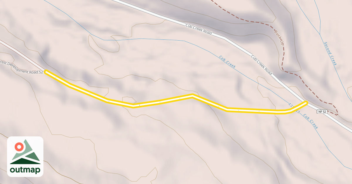 Map of National Forest Development Road 5215