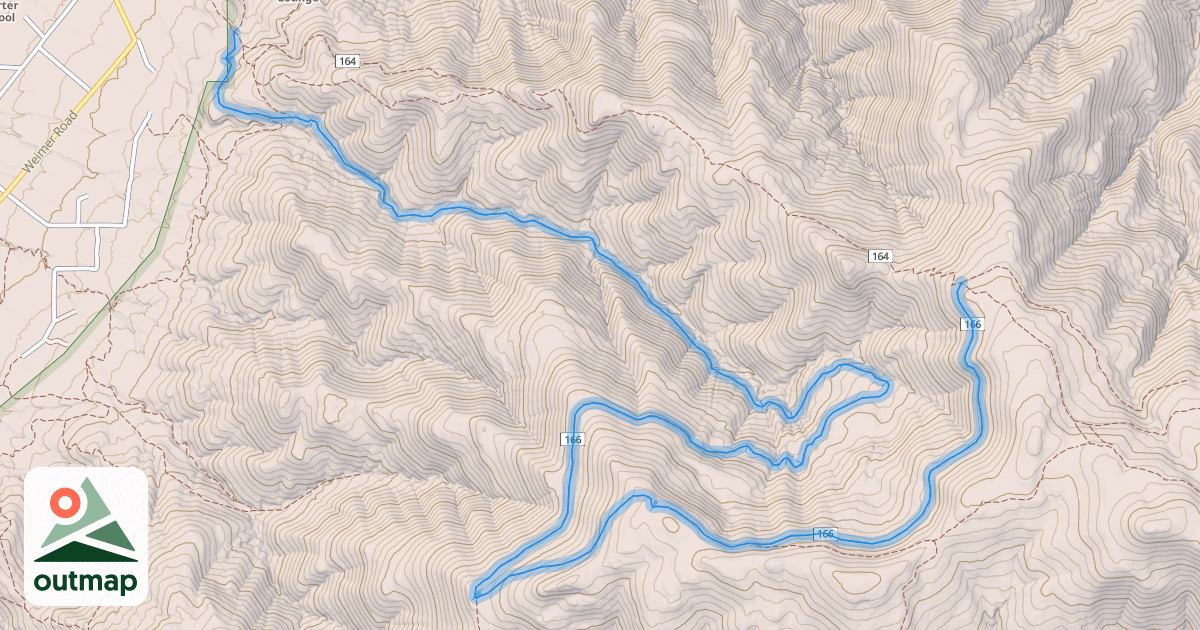 Map of Ojitos Trail (166)