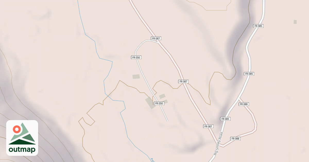 Map of BIG SMOKY WORK CAMP