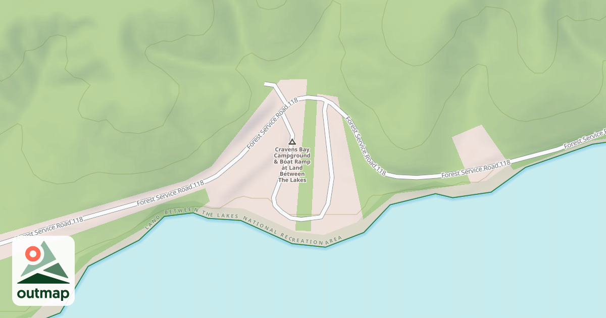 Map of C.B. CAMPSITE  6-18 ACCESS