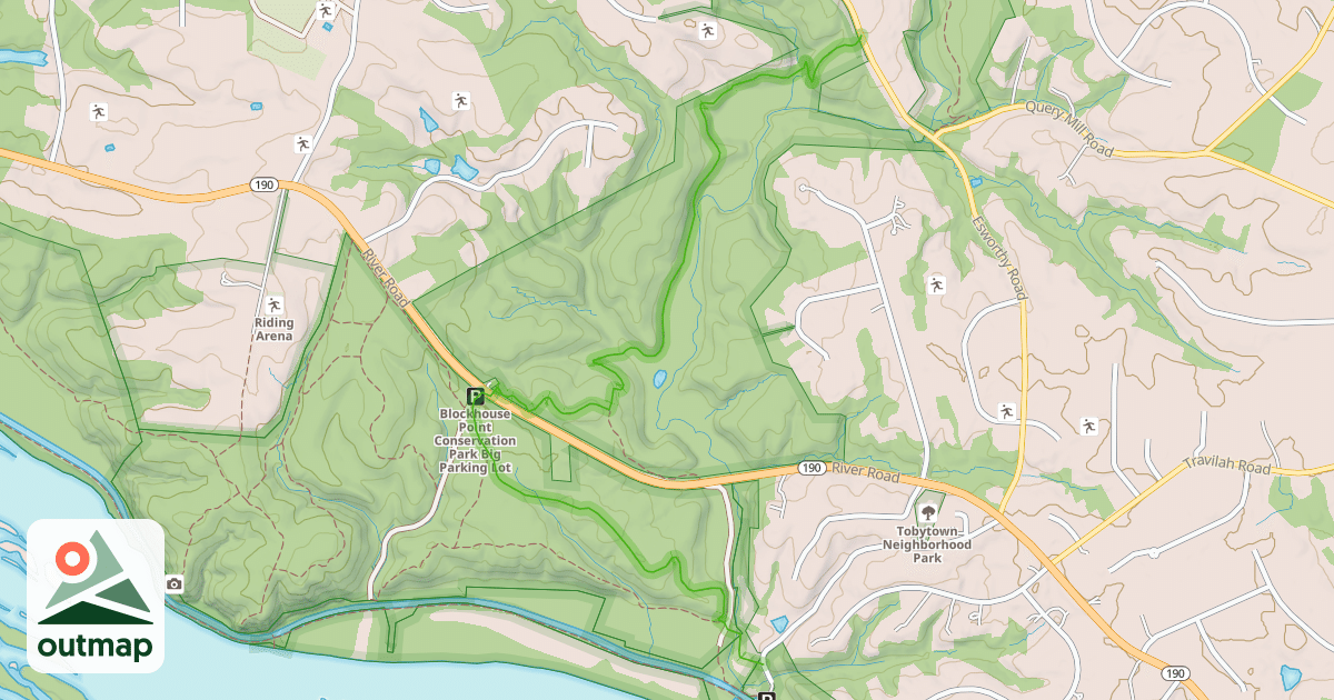 Map of Muddy Branch Greenway Trail