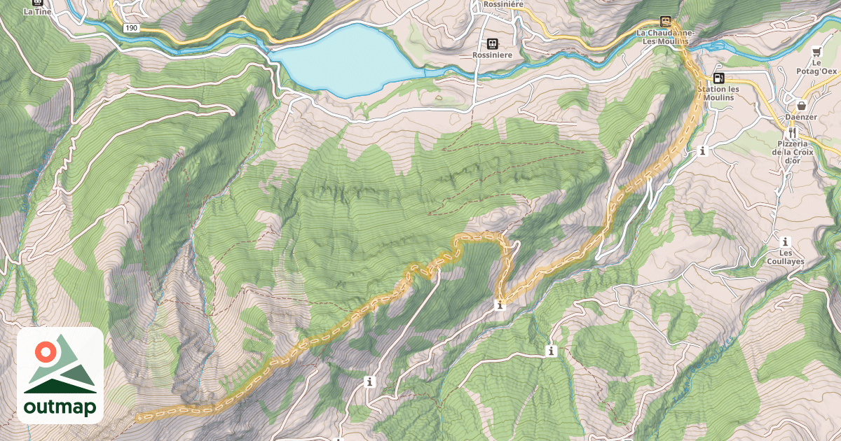 Map of Planachaux — H. Les Moulins