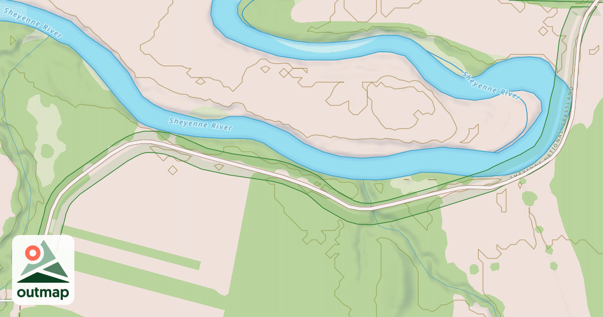 Map of (C) SHEYENNE RIVER