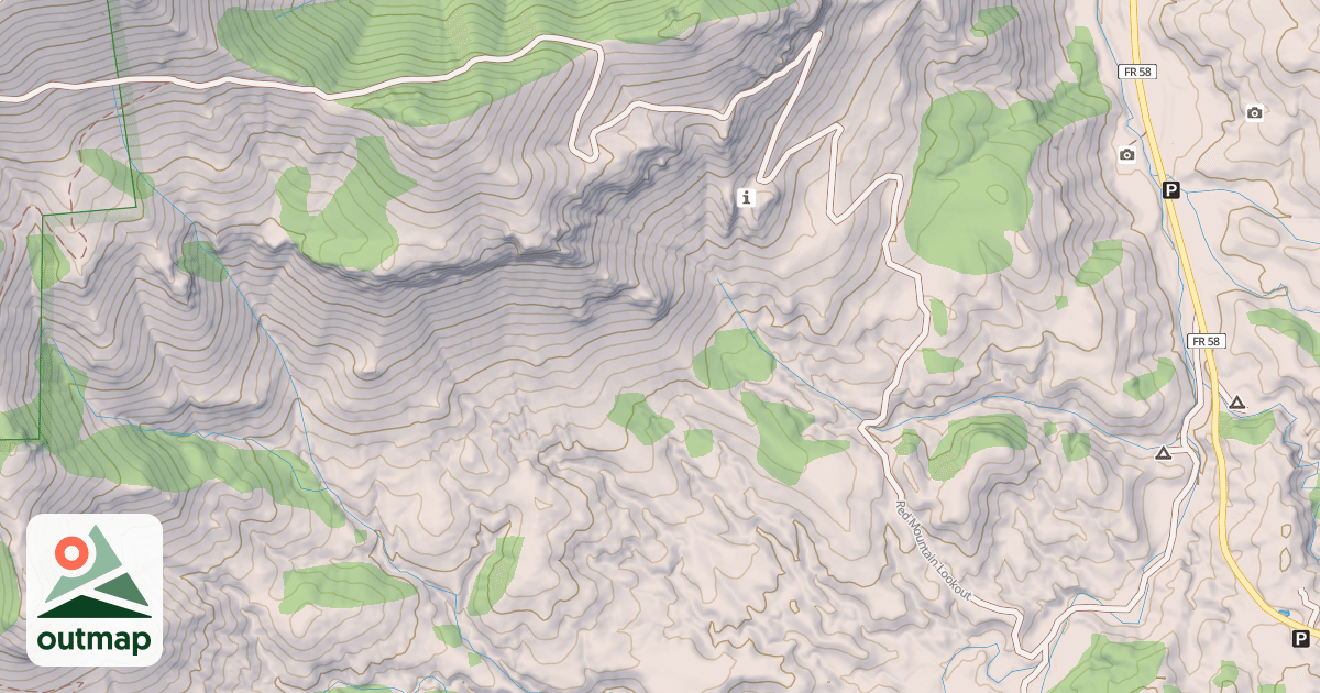 Map of RED MTN LOOKOUT
