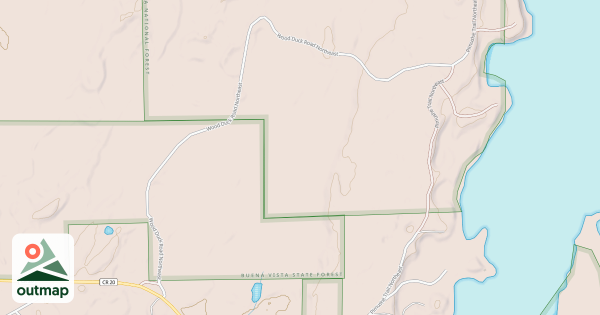 Map of WOOD DUCK ROAD NORTHEAST