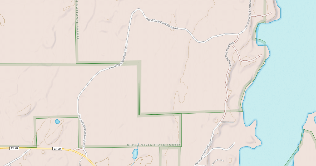 Map preview of WOOD DUCK ROAD NORTHEAST