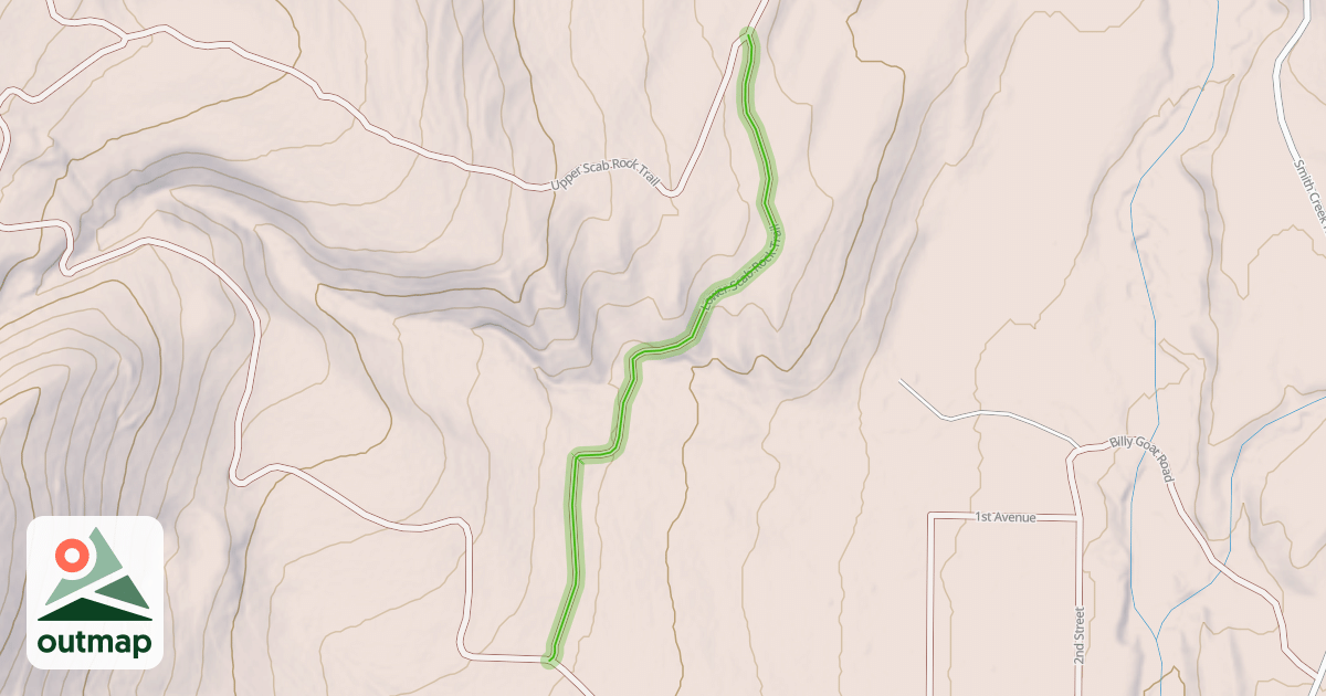 Map of Lower Scab Rock Trail