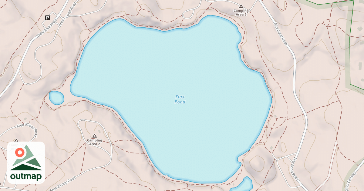 Map of Flax Pond Loop Trail