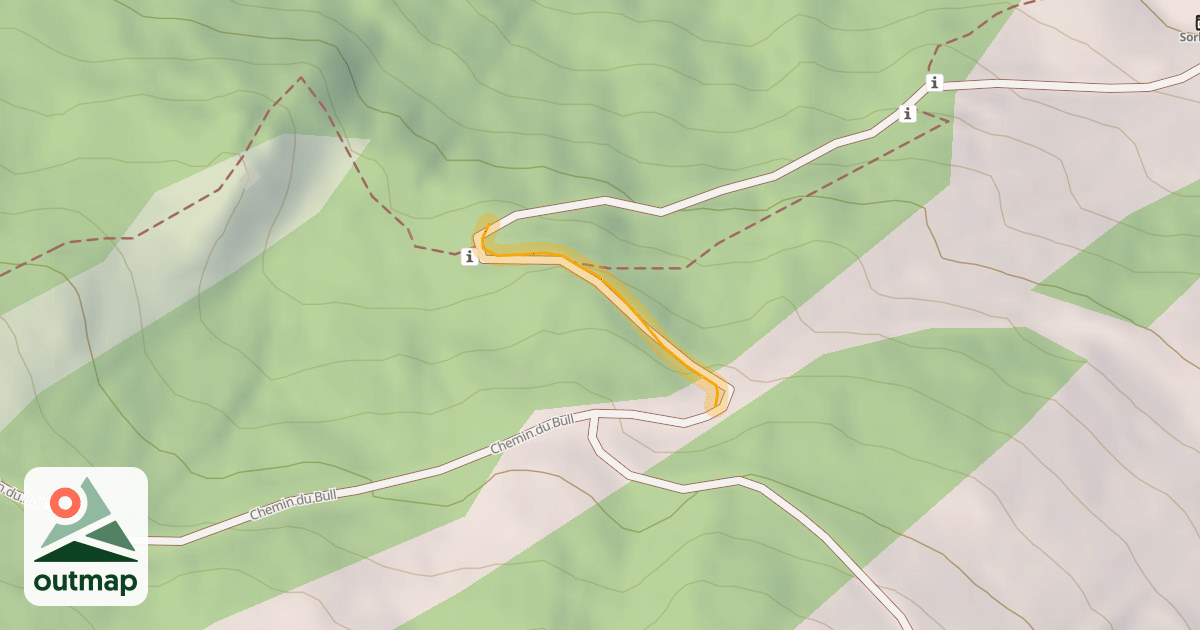 Map of Ancienne piste Barquettes - Hors Piste