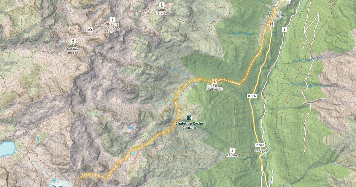 Map preview of Col de la Balmette — Le Rivier d'Allemont