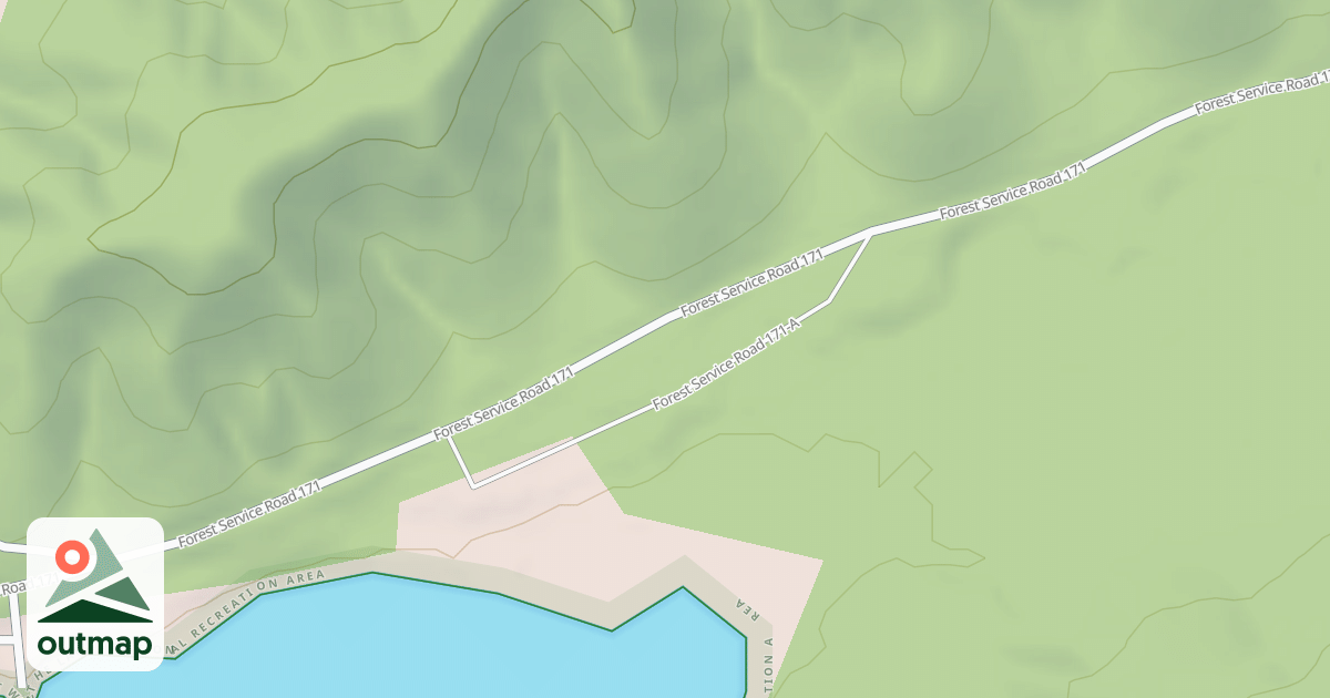 Map of R.H. CAMPSITES 1-22 ACCESS