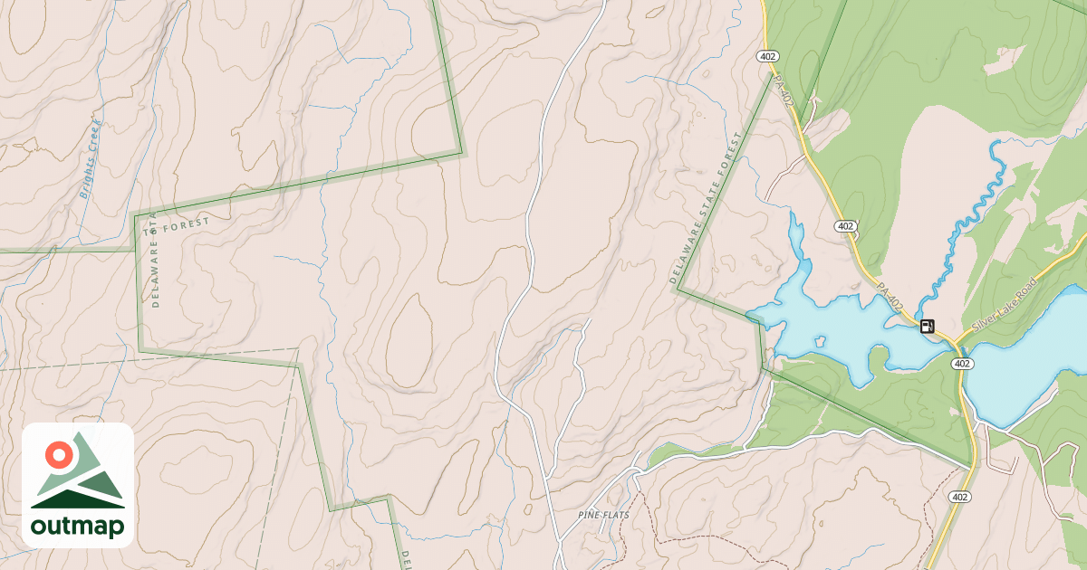 Map of Edgemere-Pecks Pond - Snowmobile Trails