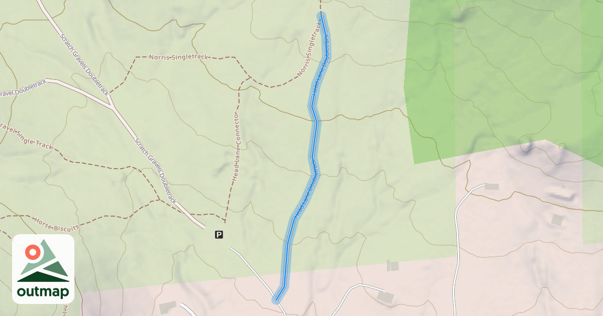 Map of Head Lane Doubletrack