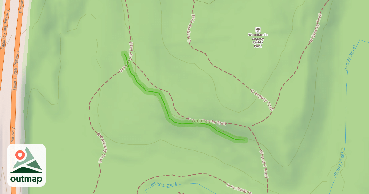 Map of Woodlands Trail